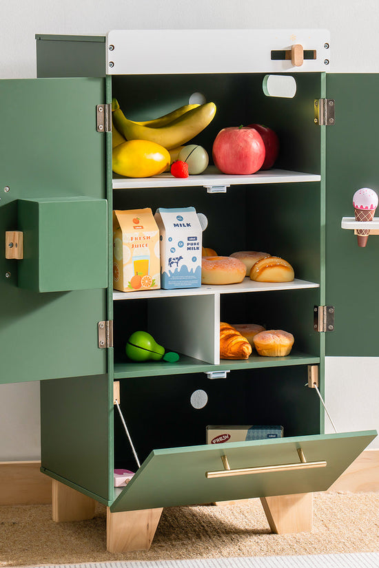 Vintage Wooden Toy Refrigerator