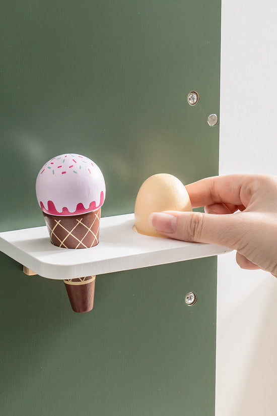 Vintage Wooden Toy Refrigerator