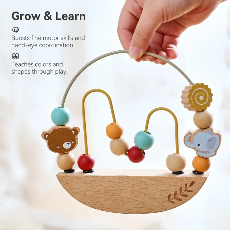 Wooden Bead Maze Toy for Babies