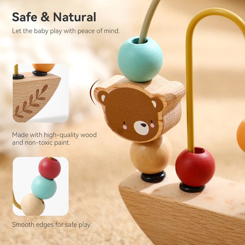 Wooden Bead Maze Toy for Babies