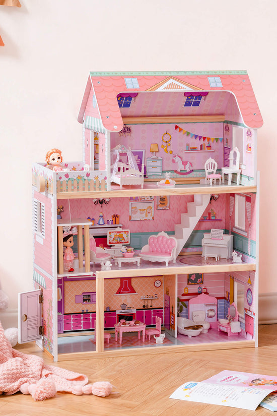 3-Storey Wooden Playhouse for Kids