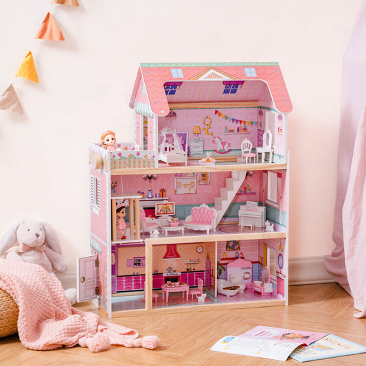 3-Storey Wooden Playhouse for Kids
