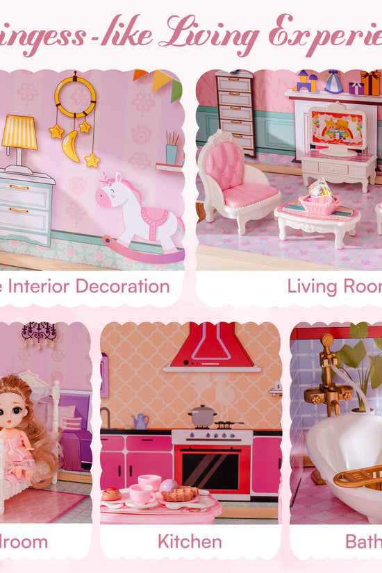 3-Storey Wooden Playhouse for Kids