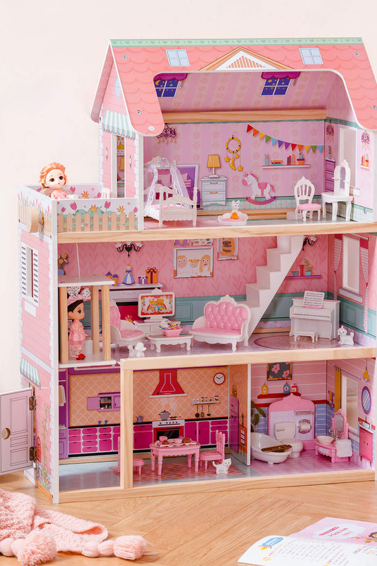 3-Storey Wooden Playhouse for Kids