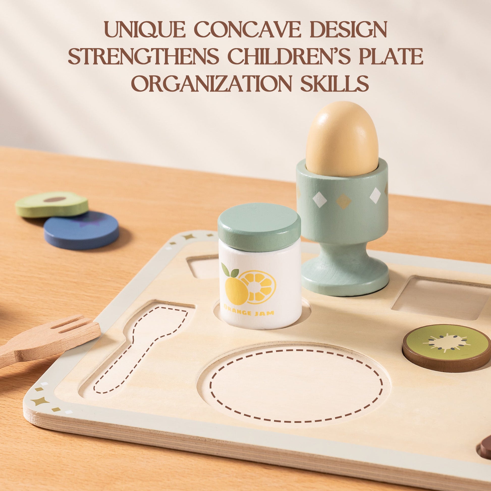 Wooden Kids Play Kitchen Set with Cuttable Fruits