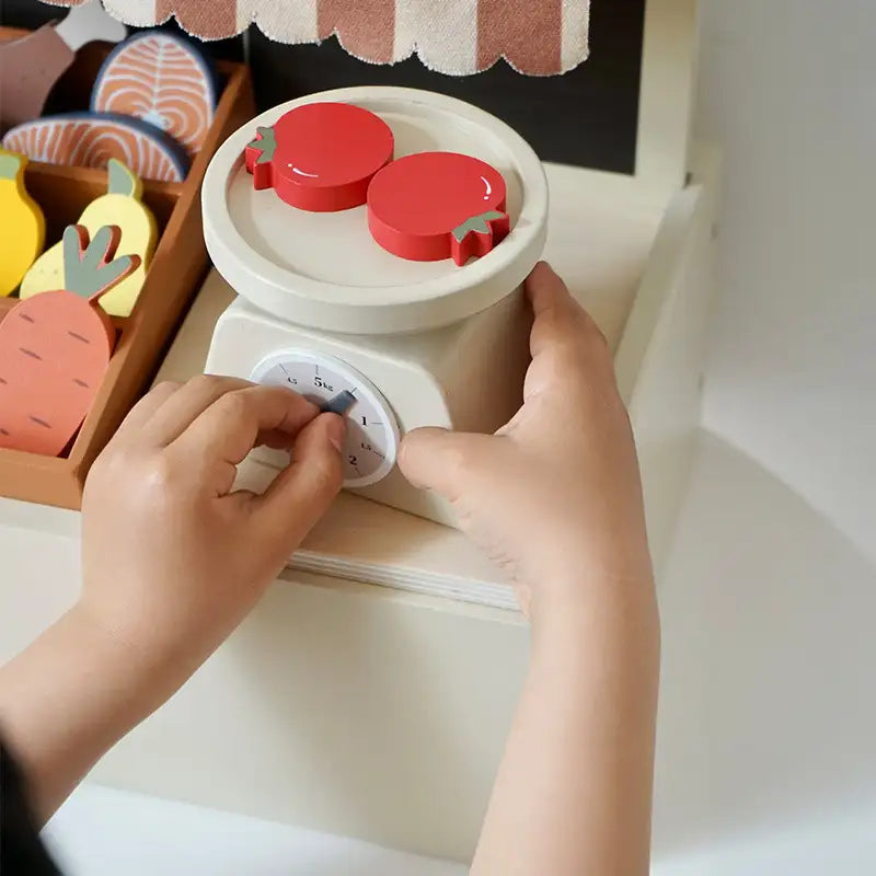 Wooden Farmer's Market Play Shop for Kids
