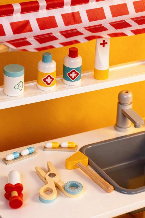 Wooden Medical Clinic Toy Set for Kids