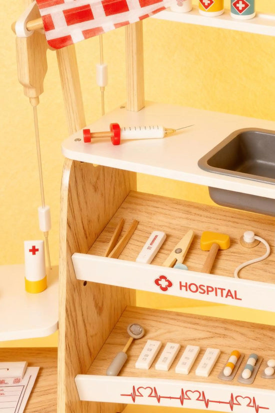 Wooden Medical Clinic Toy Set for Kids
