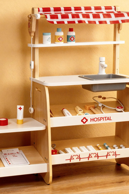 Wooden Medical Clinic Toy Set for Kids