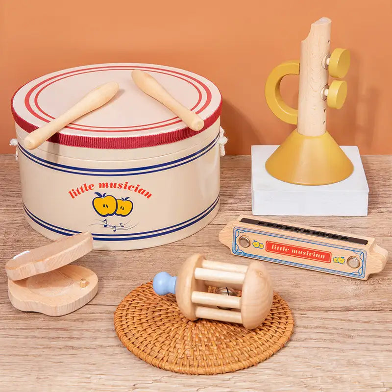 Wooden Musical Instruments Set
