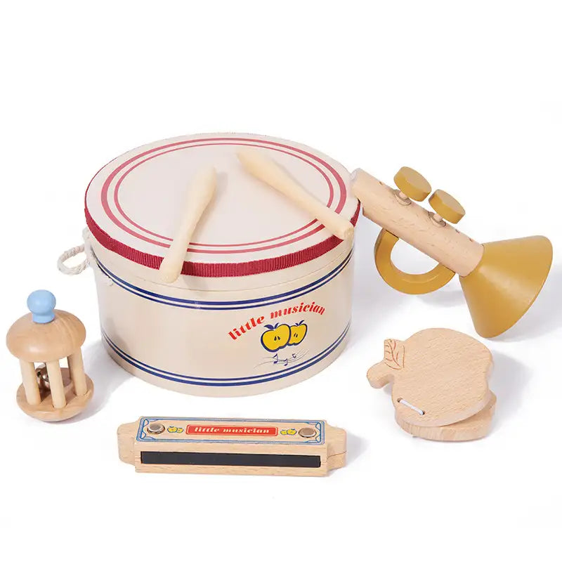 Wooden Musical Instruments Set