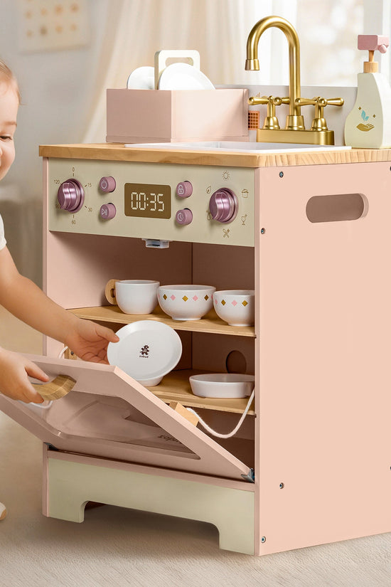 Wooden Pink Dishwasher