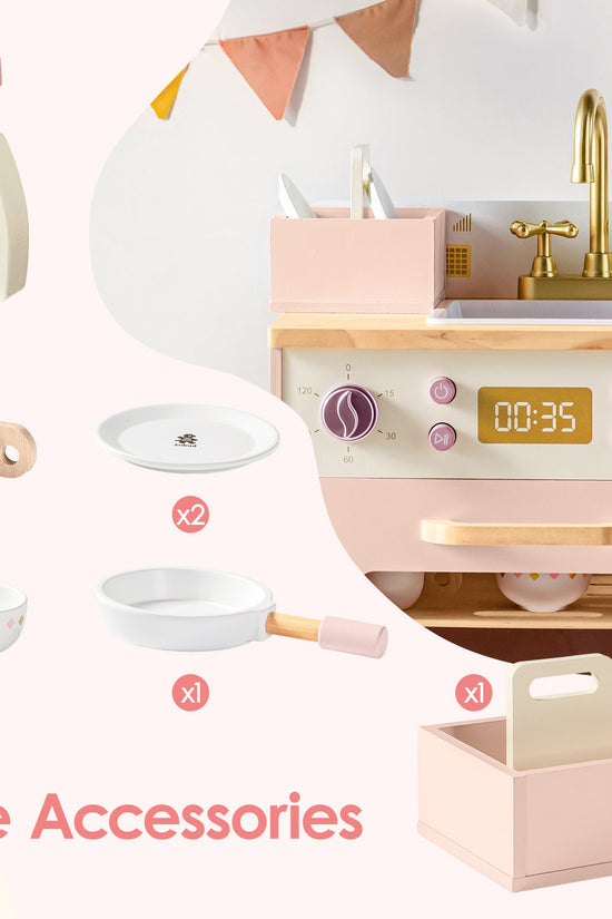 Wooden Pink Dishwasher