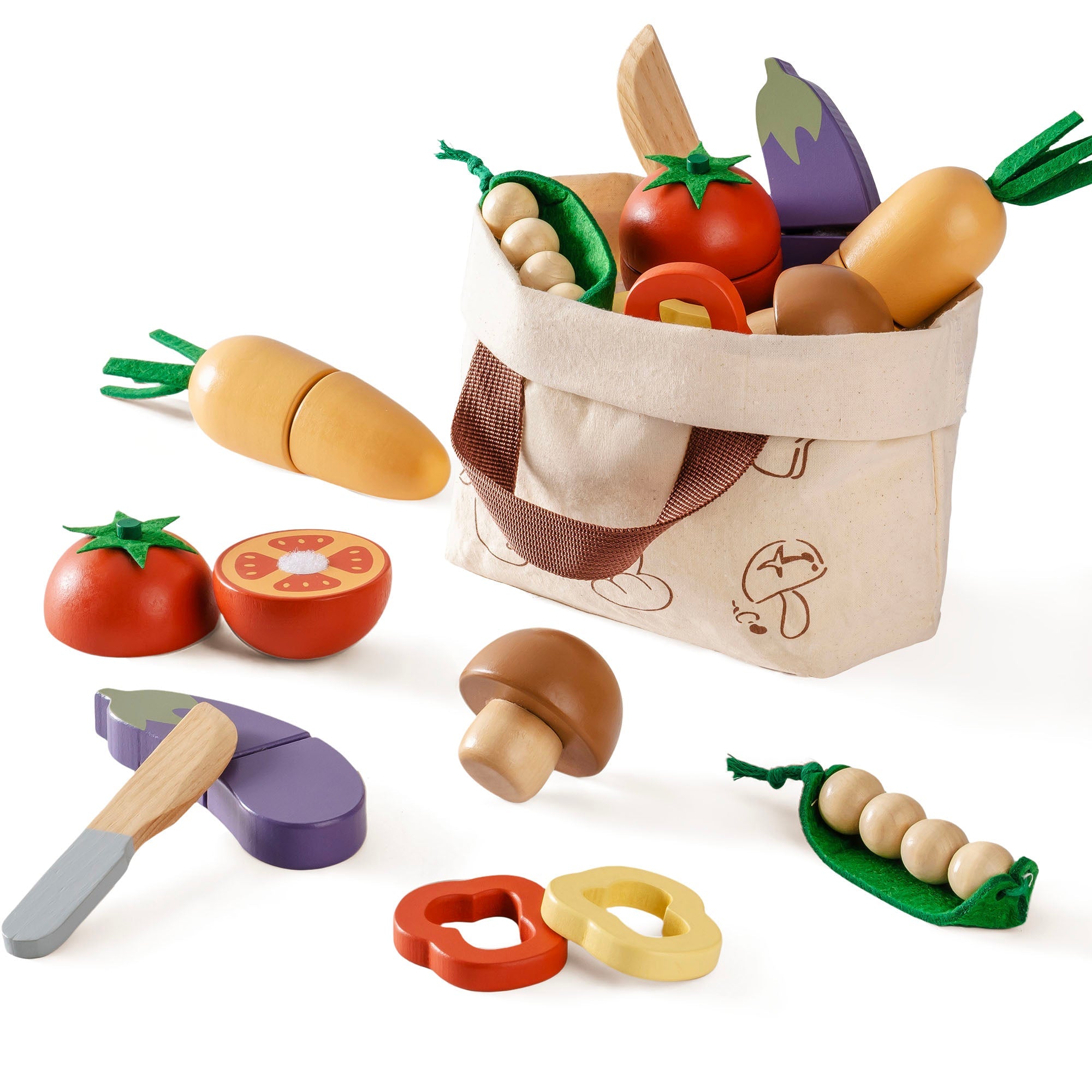 Wooden Play Food Set