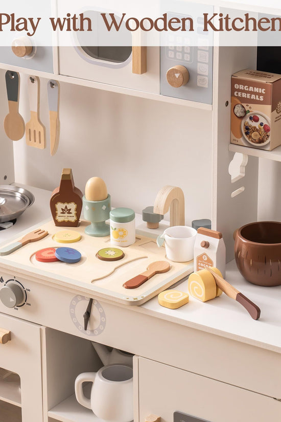 31-Piece Wooden Play Food Set