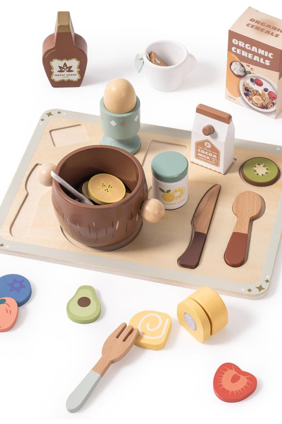 31-Piece Wooden Play Food Set