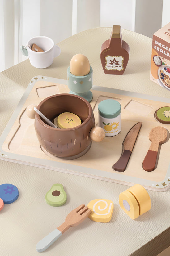 31-Piece Wooden Play Food Set