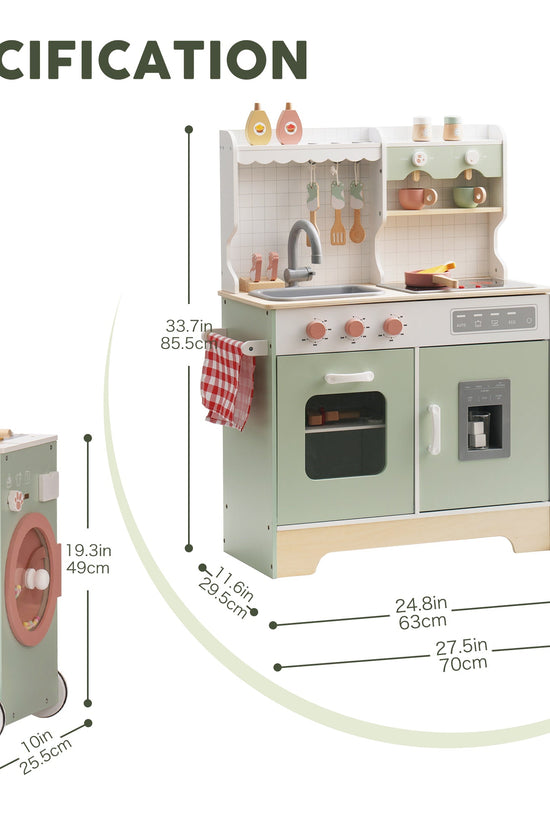 Wooden Play Kitchen Set
