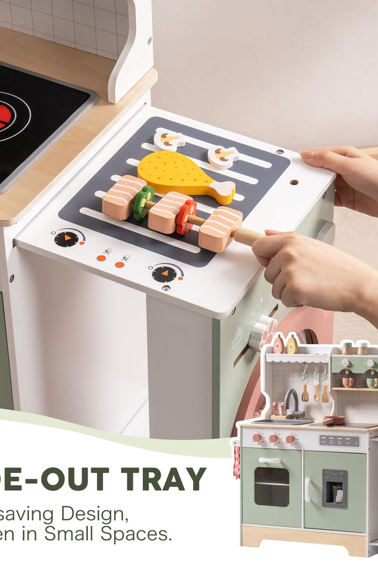 Wooden Play Kitchen Set
