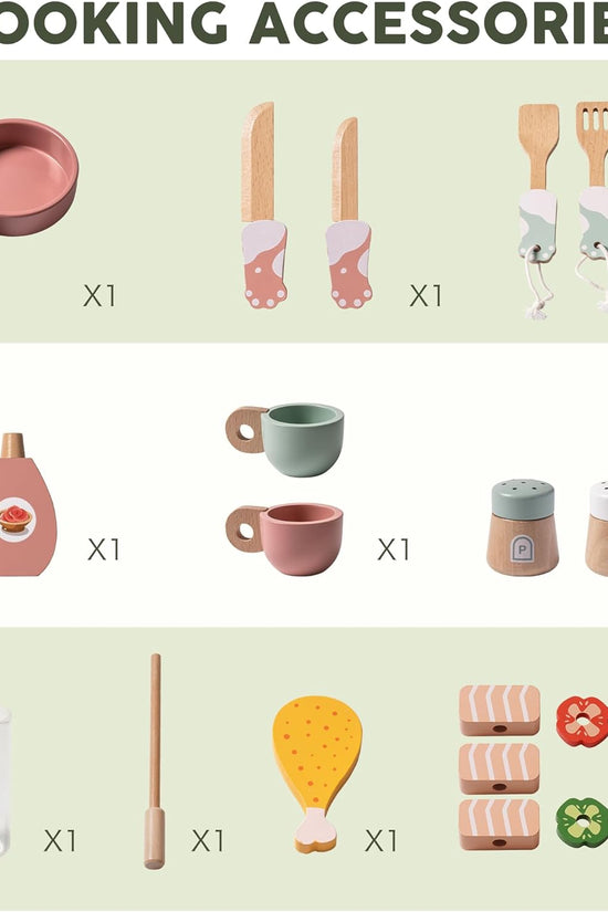 Wooden Play Kitchen Set