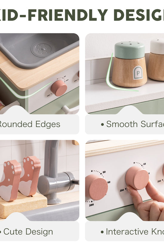 Wooden Play Kitchen Set