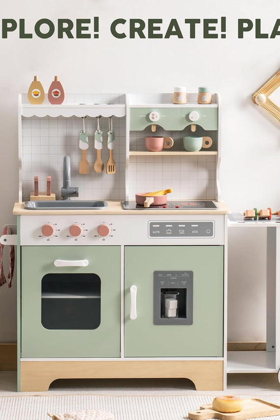 Wooden Play Kitchen Set