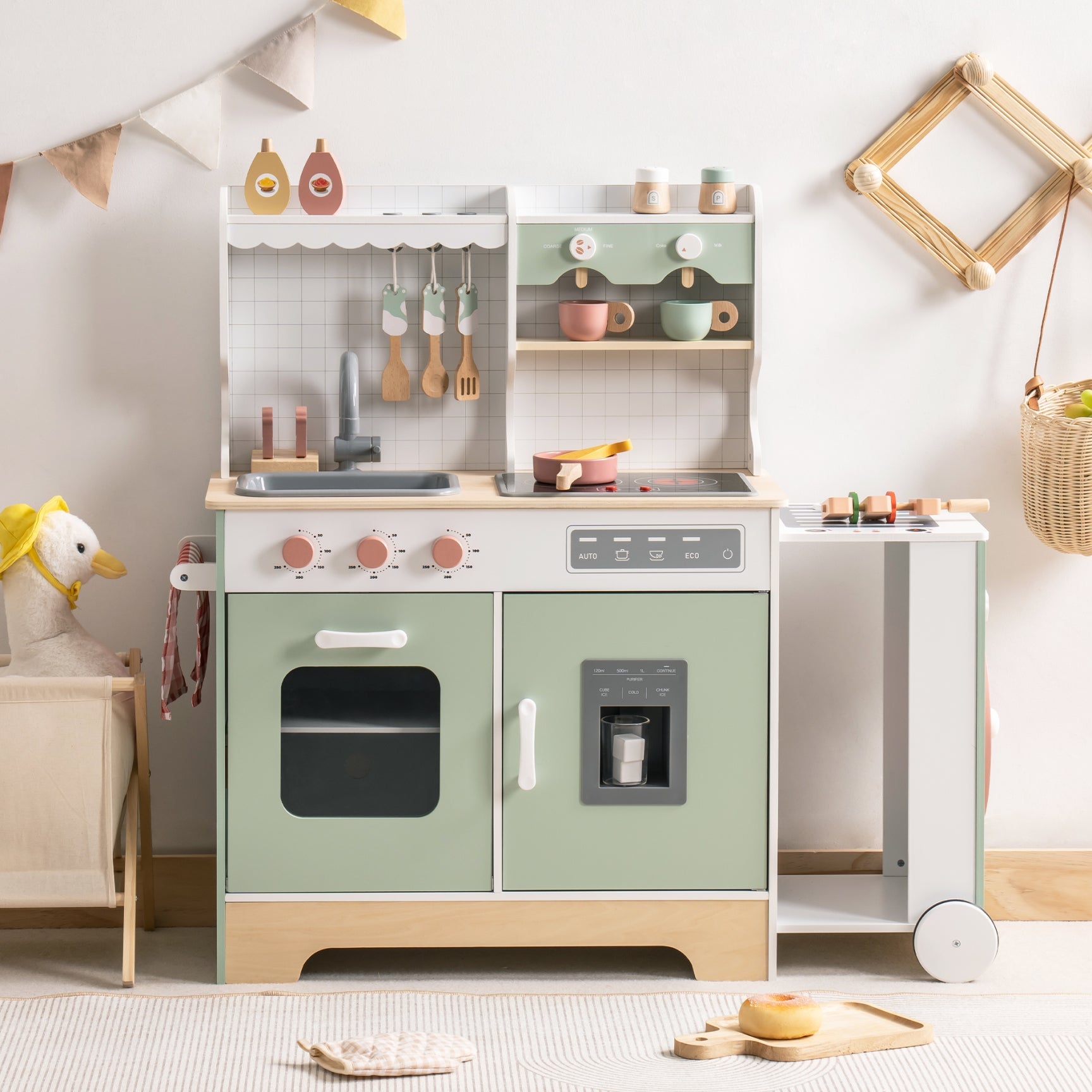 Wooden Play Kitchen Set