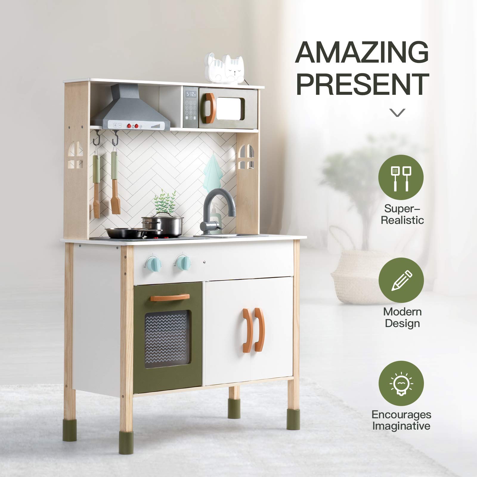 Realistic Pretend Cooking Toy Set