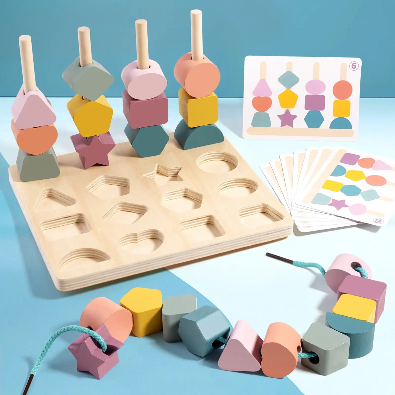 Wooden Shape and Color Matching Toy